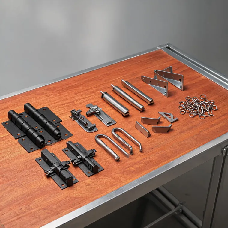 Featured National Hardware gate and cabinet hardware assortment